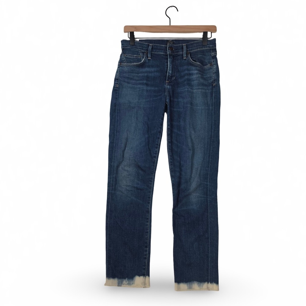 Citizens of Humanity Rocket High Rise Skinny Jeans Size 26 Ombre Dip Dye Raw Hem